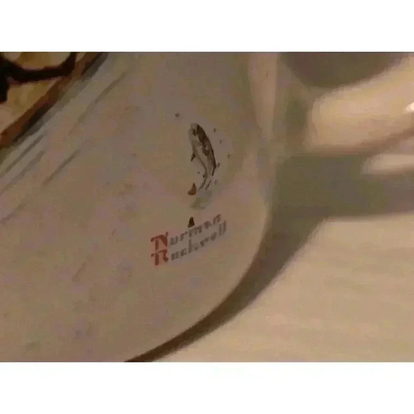 Norman Rockwell Mugs Set of 4 White - Picture 9 of 16